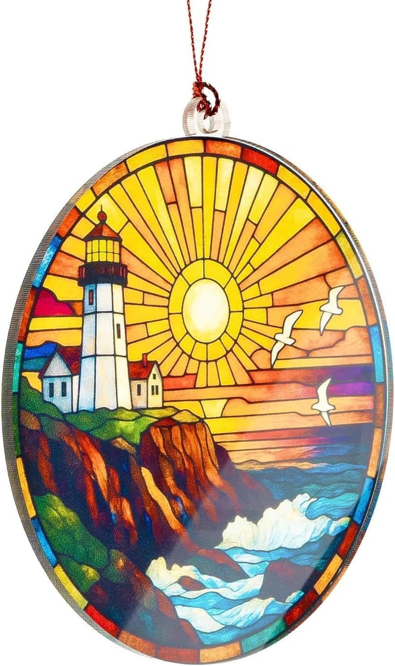 NELXI Lighhouse ONM, Lighthouse Ornaments for Christmas Tree, Christmas Ornaments 2025, Acrylic Lighthouse Decor for Office, Room, Home, Holiday Present Ideas, Ideas for Men and Women - Image 4